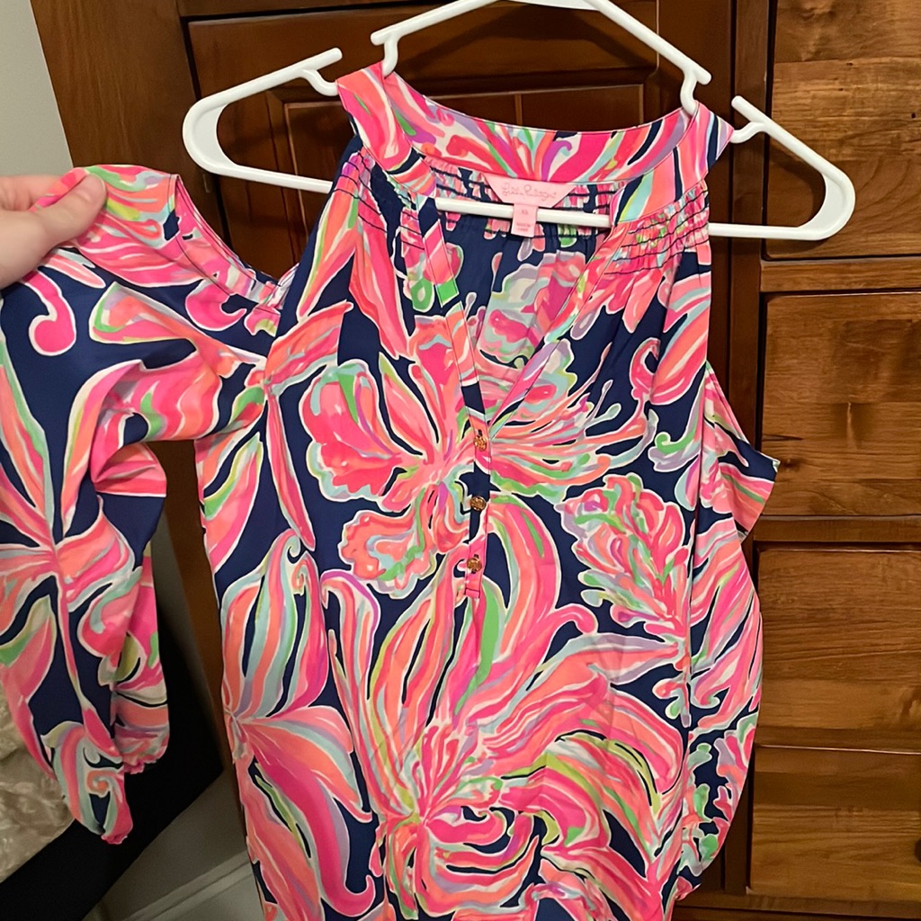 Lilly Pulitzer Open Shoulder Top